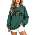 thumbnail image 3 of Football Mom Crewneck Sweatshirt Casual Pullover, 3 of 6