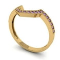 thumbnail image 2 of 0.25 ct Brilliant Round Cut Simulated Alexandrite 14k Yellow Gold Stackable Band SZ 9, 2 of 6