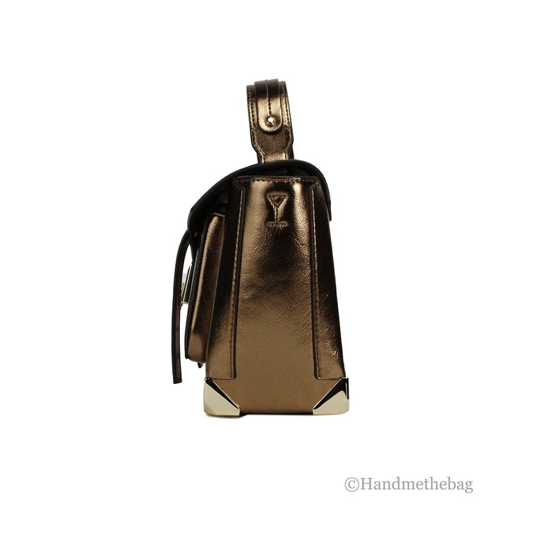 Michael Kors Manhattan Medium Mocha Leather Crossbody Handbag