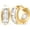 Crystal Gold (Huggies), variant on MagnetRX Magnetic Hoop Earrings for Women – Premium 316L Stainless Steel, Polished Silver Finish, Medium