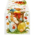thumbnail image 2 of Easter Print Table Flag Holiday Party, Home Living Room Decoration, 60x80 Inch Tablecloth, Vibrant Design, For Spring Celebrations, Kitchen Dining Room, Fabric Table Cover, Seasonal Event Decor, 2 of 9