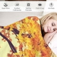 thumbnail image 3 of Fenyluxe Autumn Foliage Print Throw Blanket Lightweight for All Seasons Excellent Hand Feel Blanket for Bed Couch Car Kids Adults 3 Sizes Available 60x80in, 3 of 6