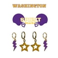 thumbnail image 2 of University of Washington Spirit Stack golden yellow mini enamel bolts and purple statement open starboys, 2 of 2