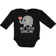 thumbnail image 3 of Inktastic My Yaya Loves Me Grandchild Boys or Girls Long Sleeve Baby Bodysuit, 3 of 5
