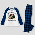 thumbnail image 4 of Family Matching Christmas Pajamas Blue Plaid with On the Naughty List Design, Sizes NB to 6XL with Pet Outfit, 4 of 7