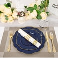 thumbnail image 5 of 175PCS Pink Plates with Gold Disposable Silverware - Include 50 Pink Plastic Plates,25 Knives,25 Forks,25 Spoons,25 Cups and 25 Napkins - Ideal for Wedding/Party, 5 of 7