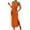 Orange, variant on Taqqpue Women's Crochet Swimsuit Cover Up Solid Color V Neck Sleeveless Side Slit Ribbed Sweater Dresses Casual Loose Fit Long Beach Dress