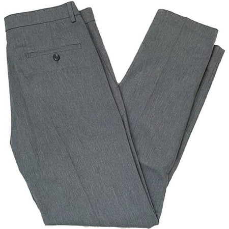 Haggar Men's Straight Fit Premium No Iron Pant (Heather Grey, 38W x 30L)