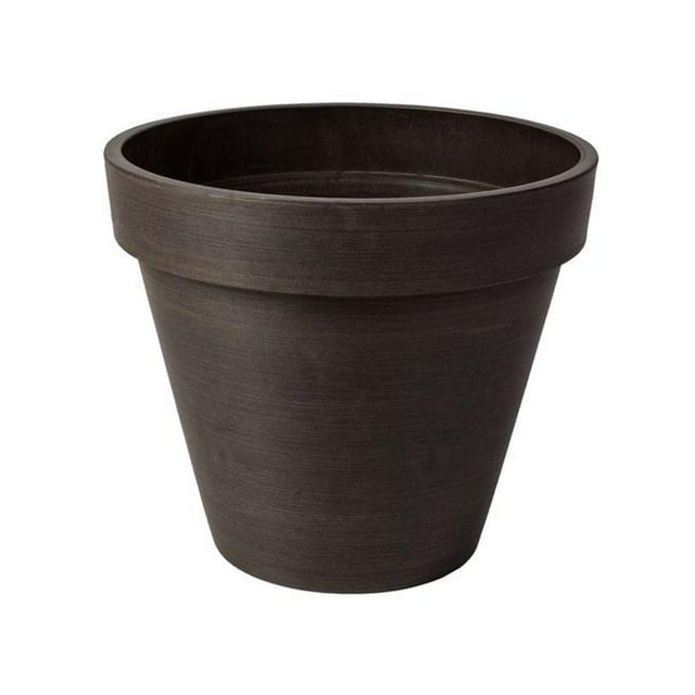 Algreen 18140 14 x 16 x 16 Po Jardinière à Bandes Rondes&44; Chocolat Texturé