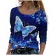 thumbnail image 1 of Camisas Para Mujer Moda Manga Larga Cuello Redondo Blusa Estampada Otoño Causal Pullover Tops Odeerbi ODB127892, 1 of 5