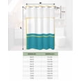 thumbnail image 6 of No Hook Shower Curtain with Snap in Liner, Geometric Modern Art Yellow Stripes White Blue-green Hotel Shower Curtains for Bathroom, Washable Shower Curtain Liner Set with Mesh Top Window, 72"x72", 6 of 6