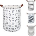 thumbnail image 1 of Cesta para la colada CORYIN, cesta grande para la colada de 65 l, cesta con asas, cestas impermeables para guardar ropa, juguetes, accesorios de dormitorio, bolsas para la colada., 1 of 5