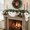 White, Snow, Marigold, Charcoal, variant on Christmas Mantle Scarf 60x17 Inch, Orange Checkered Halloween Fireplace Christmas Decorations Cover Runner, Funny Ghost Black Cat Skull Christmas Mantel Decorations Xmas Holiday Mantel Scarves