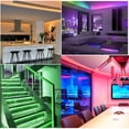 thumbnail image 4 of 50ft Led Strip Light, CNSUNWAY 15m 450LEDs 5050 RGB Led Rope Kit with 44 Keys RF Remote Controller Flexible Color Changing Tape Light 24V Power Supply for Kitchen Bedroom Bar DIY Decoration Party, 4 of 5