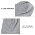 thumbnail image 4 of FONWILYO 1Pack Chemo Hat Grey Cotton with Satin Lining for Hair Protection, 4 of 6