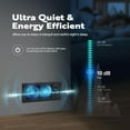 thumbnail image 2 of SPECSTAR Quiet Register Booster Fan 4'' x 10'' with Intelligent Thermostat 10-Speed Control, Heating Cooling AC Vent Booster Fan, 2 of 7