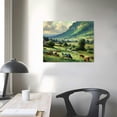 thumbnail image 4 of PIKWEEK  Framed Canvas Print Wall Art Pastel Valley Cow Farm Field Landscape Nature Wilderness Illustrations Fine Art Decorative Rustic Multicolor for Living Room, Bedroom,12*16inch/16*20inch, 4 of 6