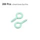 thumbnail image 3 of 200uds Pequeño Tornillo Ojo Pasadores Ganchos Mini Ojales Tornillos Roscados, 5x10x1,2mm Autorroscante Tornillo para Joyería Fabricación Accesorios Bricolaje Artesanía, Claro Azul, 3 of 5