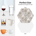 thumbnail image 6 of Honeii Puppy print Leather Coaster Set of 4, ideal for safeguarding your furniture from drinks spills and effortless cleanup-Hexagon, 6 of 6