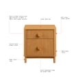 thumbnail image 4 of Beautiful 2-Drawer Fluted Nightstand with Teched Away by Drew Barrymore, Warm Honey Finish, Adults and Teens, 4 of 17
