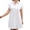White, variant on Cotton Linen Dress for Women Short Sleeve V-Neck Button Down Tunic Shift Dress Casual Breathable Comfy Summer Shirt Dress with Pocket for Beach Vacation and Everyday Wear