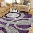 thumbnail image 3 of MDA Home Orelsi Gray/Purple Contemporary Polypropylene Area Rug - 8'7" x 11'11", 3 of 3