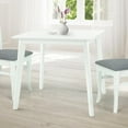 thumbnail image 2 of Yumiko Solid Wood Square Dining Table Kitchen Modern, White Color, 2 of 8