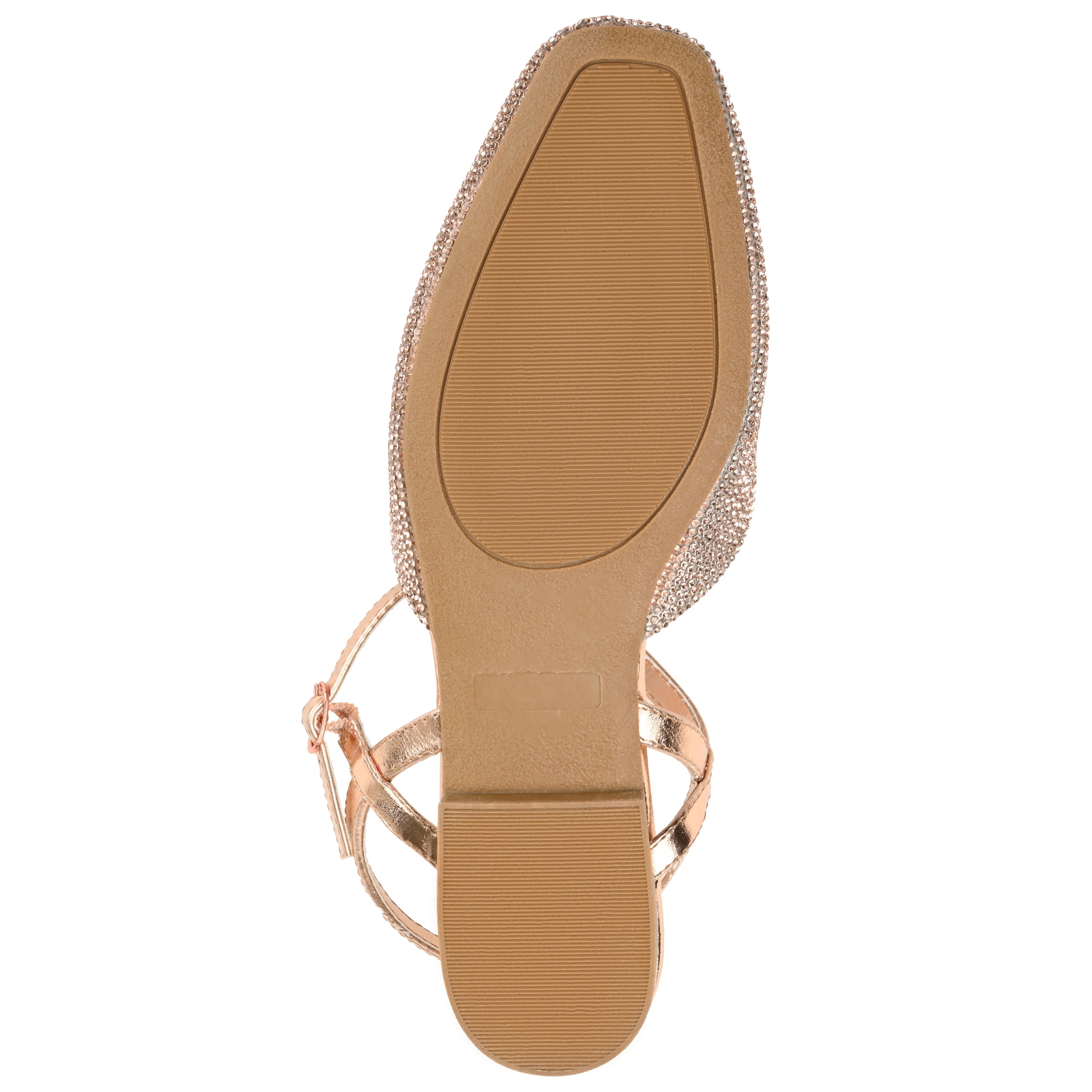 Journee Womens Nysha Narrow Width Buckle Square Toe Ballet Flats