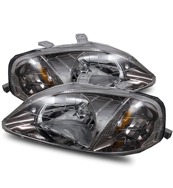 For 9900 Honda Civic EK Aftermarket Crystal Headlights JDM Gunmetal