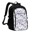 thumbnail image 1 of Balery Lavender Flowers Mochila con carga USB para hombre y mujer - Mochila impermeable y antirrobo para laptop con puerto USB para viajes, trabajo, 1 of 7