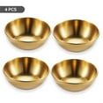 thumbnail image 4 of Yuarrent Paquete de 4 platos de sushi de salsa de acero inoxidable de condimentos cuencos de inmersión hogar cocina comedor restaurante Type4 NO4, 4 of 6
