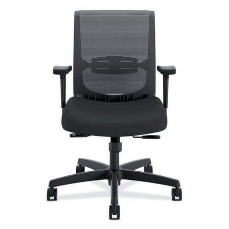 HON HONCMY1AACCF10 Convergence Supports Up to 275 lbs. Synchro-Tilt and Seat Glide Mesh Mid-Back Task Chair - Black