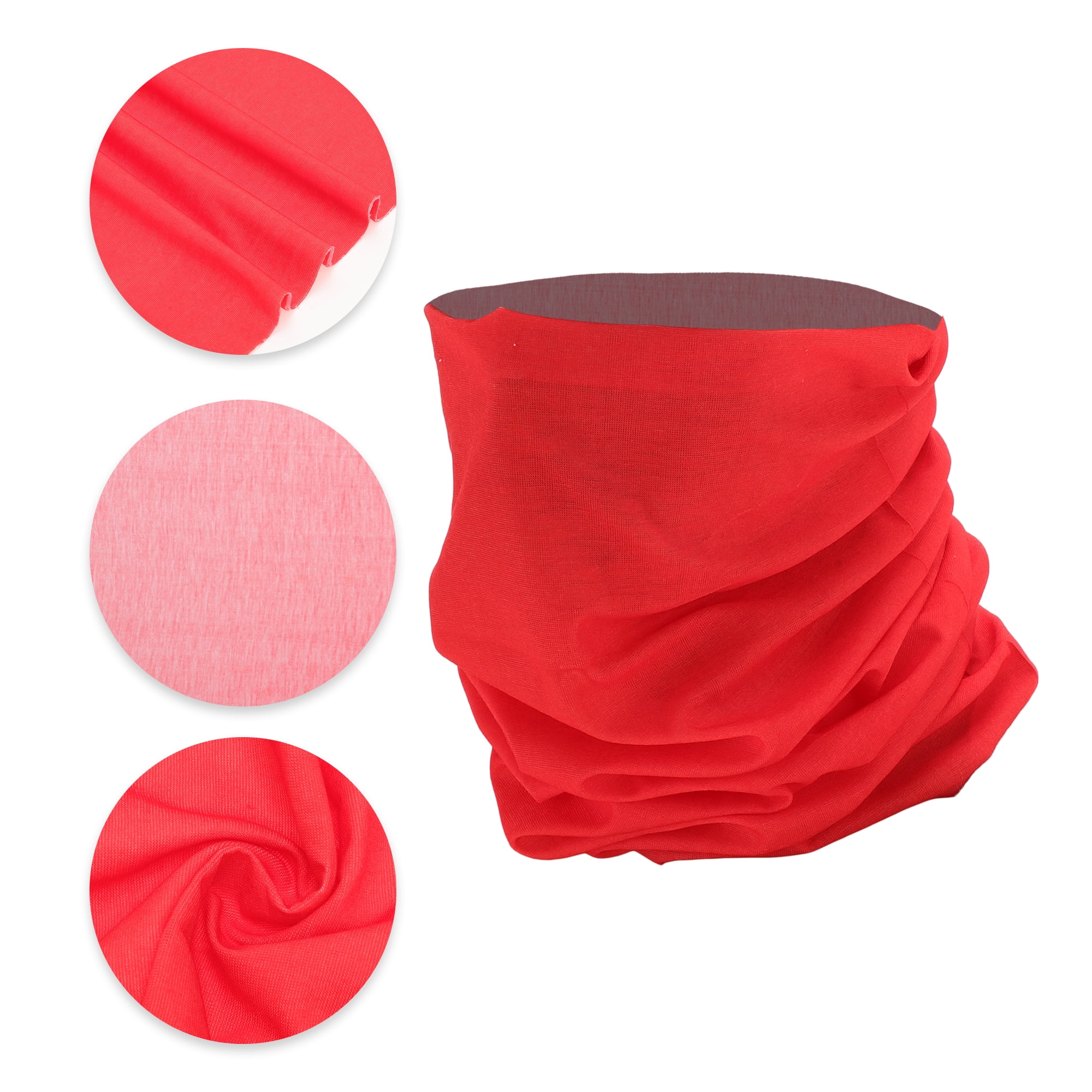 Unique Bargains Multi-function Face Scarf Mask 1 Pc Red