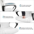 thumbnail image 3 of Lacoo Mid-Back Faux Leather Ergonomic Executive Office Desk Chair, White, 3 of 7