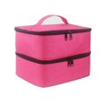 thumbnail image 1 of Estante de almacenamiento de esmalte de uñas morado, caja de viaje de maquillaje de uñas de doble capa, bolsa de almacenamiento de esmalte de uñas con aceite esencial, bolsa de viaje para cosméticos, 1 of 6
