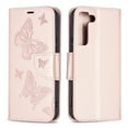 thumbnail image 4 of TECH CIRCLE Galaxy S22 Plus Case,Embossed Butterfly PU Leather Credit Card Holder Slots Full Body Protection Kickstand Flip Folio Shockproof TPU Phone Cover for Samsung Galaxy S22 Plus 6.6",Pink, 4 of 6