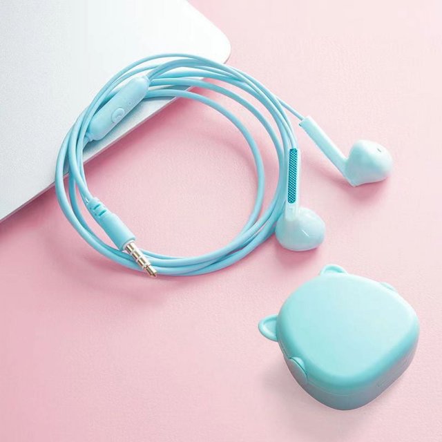 Auriculares de color sólido Macaroon, auriculares intrauditivos TPC con tapón para la cabeza, caja de regalo