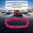 thumbnail image 6 of YUVA Diamond Car Mirror Cover, Elastic, White/Hot Pink/Black/Red, Bling Rhinestones, Decorative & Protective, Universal Fit for Rear View Mirrors, 6 of 7