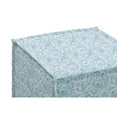 thumbnail image 3 of HomeRoots 487819 18.9 x 17.7 x 17.7 in. Blue Linen Floral Ottoman, 3 of 5