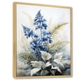 thumbnail image 2 of Designart "Sapphire Illuminated Ferns II" Floral & Botanical Floater Framed Canvas Print, 2 of 7
