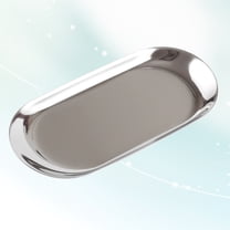 LEORX Oval Jewelry Platter Jewelry Storage Serving Tray Stainless Steel 1Set