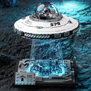 Space UFO Spaceship Building Sets, Galaxy Interstellar Spaceship Sets,Collection Creative Star Spaceship Building Kit for Animation Fans