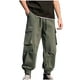 thumbnail image 2 of Pantalones largos de pana para hombre, con cordón y cintura elástica, holgados, para correr, informales, cargo, largos, de algodón y licra., 2 of 5