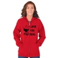 thumbnail image 4 of Love You Pho Real Vietnamese Food Unisex Plus Size Zip Hoodie Brisco Brands 3X, 4 of 6