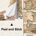 thumbnail image 4 of Peel and Stick Wallpaper Antique old map Modern Art Wall Mural Decor Self Adhesive and Removable 100in x 144in, 4 of 8