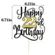 thumbnail image 2 of Decoración Para Tarta De Feliz Cumpleaños Número 22, Decoración Para Tarta De Fiesta De 22 Cumpleaños (Destellos Negros Y Dorados 22), 2 of 5