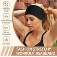 thumbnail image 2 of EP  Wide Headbands for Women Non Slip 6 Pack Soft Elastic Hair Bands Sports Yoga Running Gym Workout Knotted Head Wraps, Cotton Cloth African Turbans Solid Color Bandana-with 6 Pcs Hair Ties, 2 of 16