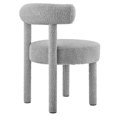 thumbnail image 4 of Side Dining Chair, Light Grey Gray, Fabric, Kitchen Cafe Bistro Hospitality Restaurant, Modern Contemporary HB34833, 4 of 9