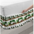 thumbnail image 2 of Botanic Bed Skirt, Exotic House Plants and Cactus Succulents in Funky Ethnic Tribal Flowerpot, Elastic Bedskirt Dust Ruffle Wrap Around for Bedding Decor, 4 Sizes, Olive Green Brown, by Ambesonne, 2 of 2