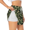 thumbnail image 2 of Disketp Camouflage Dinosaur Print Women's Shorts Workout Shorts for Athletic Gym Running Shorts with Phone Pockets Small, 2 of 8